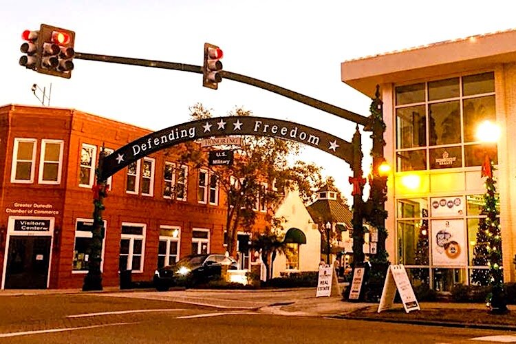 An array of unique shops await visitors to downtown Dunedin.