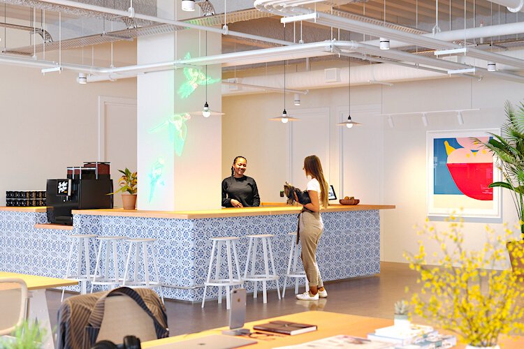 WeWork Place in downtown Tampa is a new shared co-working space designed for entrepreneurs and creatives.