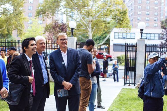 Kelley Lindquist (center), El Barrio Grand Opening