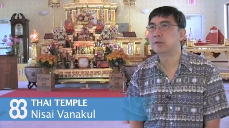 Nisai Vanakul at Thai Temple in Tampa.