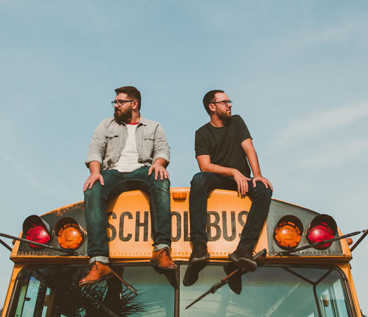 From left, Patrick Cahill and Aaron White