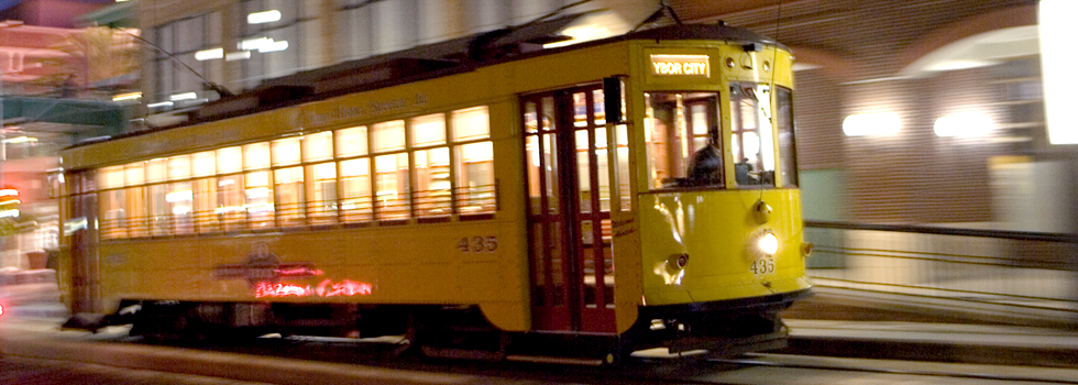 TECO Line Streetcar connects Ybor City to the Tampa Convention Center.