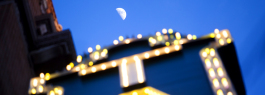 The moon and The Tampa Theatre. - Julie Branaman
