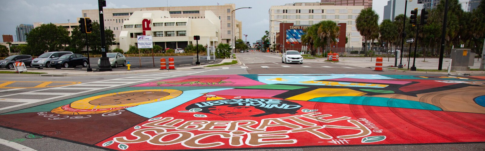 The Black Lives Matter-themed mural at Cass and Jefferson was part of the City of Tampa's Art on the Block initiative in 2020.