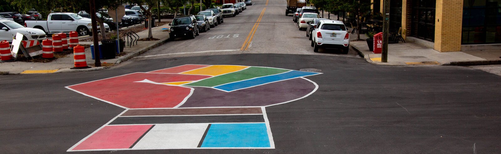 The Unity Mural at North Franklin Street and West Henderson Avenue in Tampa Heights symbolized the unity of the LGBTQ+ community with the Black Lives Matter movement