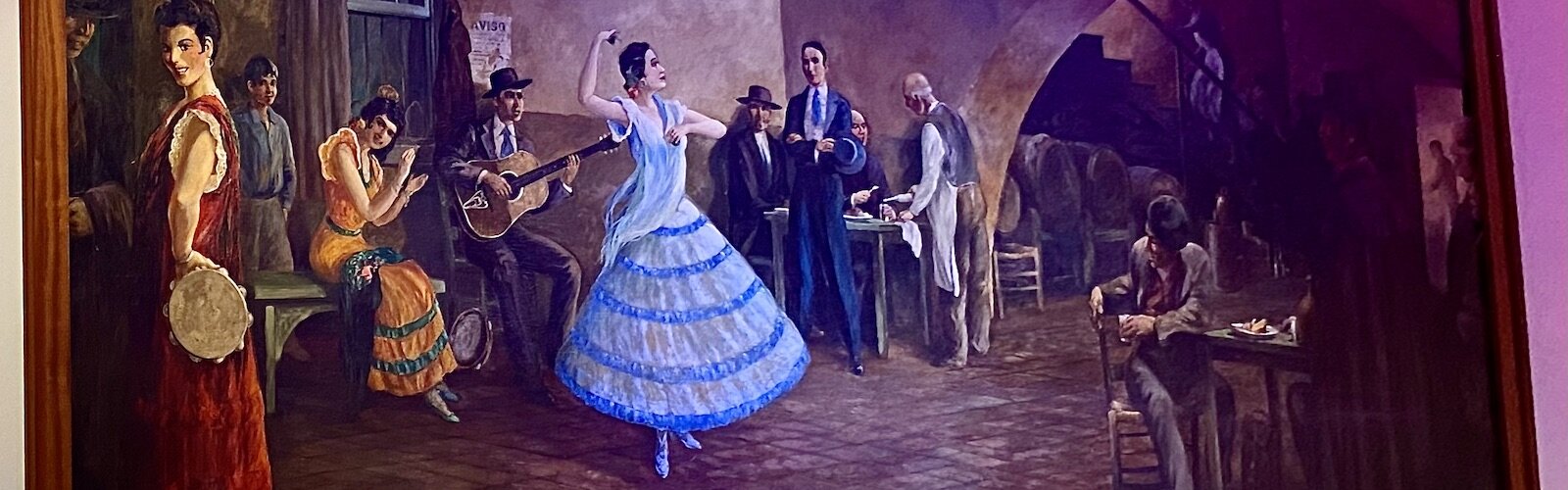 On display at the Tampa Bay History Center are oil paintings depicting Tampa’s Spanish-Cuban immigrant culture that once lined the walls of the former Valencia Gardens Restaurant.