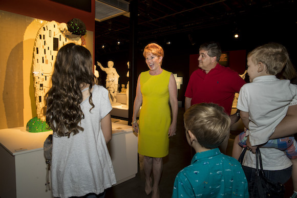 Penny and Jeff Vinik welcome guests to The Art of the Brick