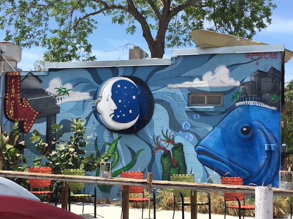 Mural on the side of Big Ray's Fish Camp in South Tampa