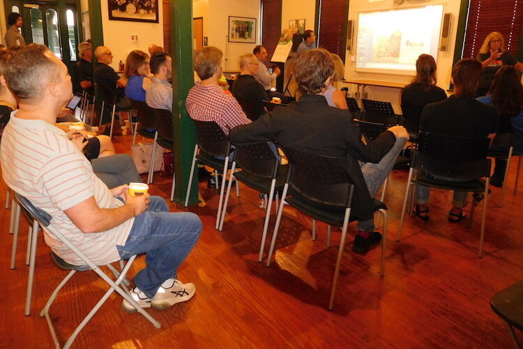 The weekly 1 Million Cups normally draws a crowd to offer feedback to local startup entrepreneurs.