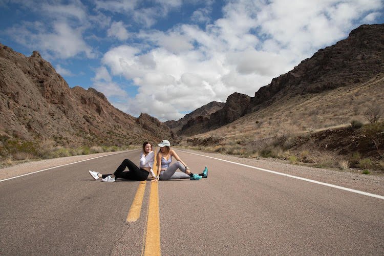 UT students on the road out west on spring break 2020.