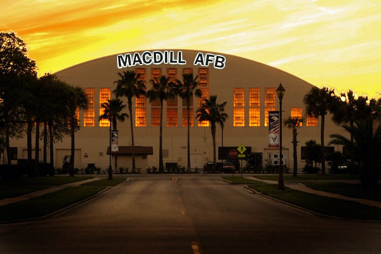 An entrance to MacDill Air Force Base in Tampa.