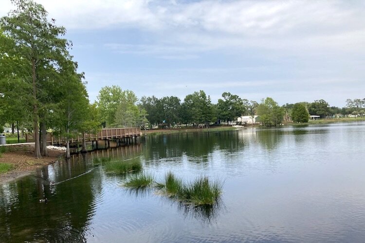 BP Oil settlement money helped restore the bucolic scene at Crest Lake Park.