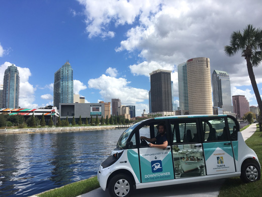 These interesting electric vehicles have been busy shuttling people around the downtown Tampa area over the last six months - all with no emissions.