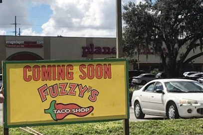 Fuzzy's Taco Shop is slated to open in January in the Temple Terrace/USF area.