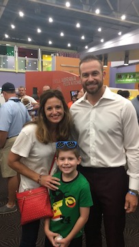 Kelly and Asher Thompson meet Evan Longoria