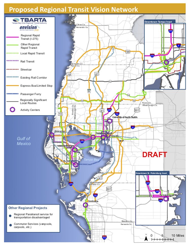 Map showing footprint for the Envision 2030 study by TBARTA.