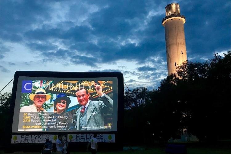 Sulphur Springs water tower is among the backdrops for parkCINEMA in Tampa.