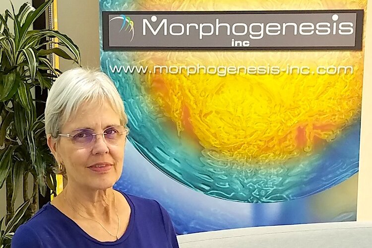 Dr. Patricia Lawman, President and CEO, in the offices of Morphogenesis.