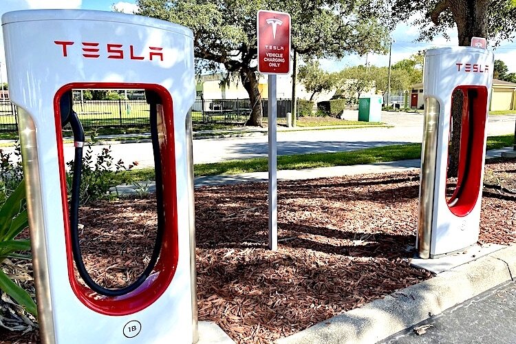 Electric vehicle owners can find charging stations at the Winn Dixie on Swann Avenue in South Tampa.