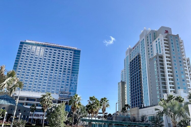 New JW Marriott rises next to Marriott Water Street in downtown Tampa.