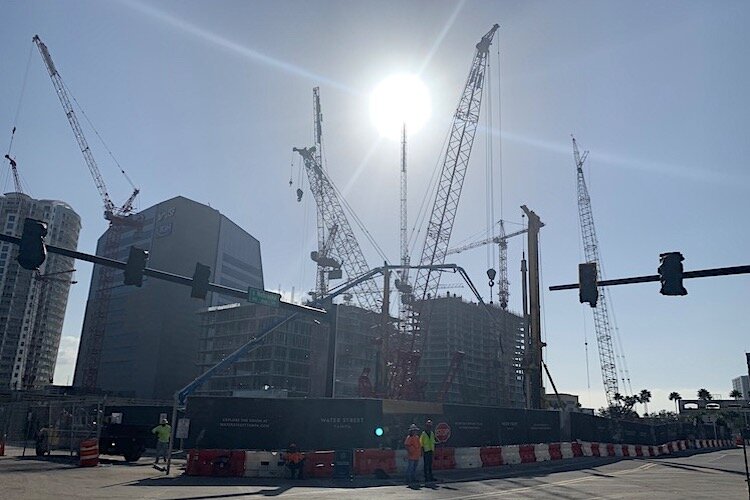 Buildings in the growing Water Street Tampa development will rely on the District Cooling facility for reliable, energy-efficient air conditioning.