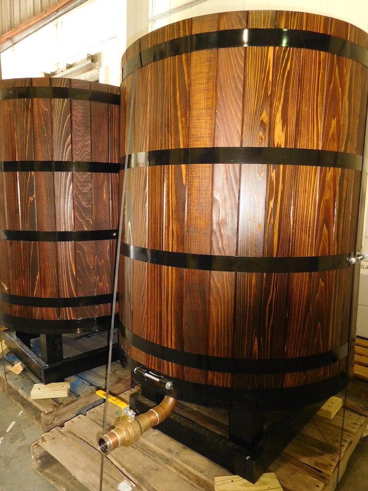 The barrels at Dark Door Spirits