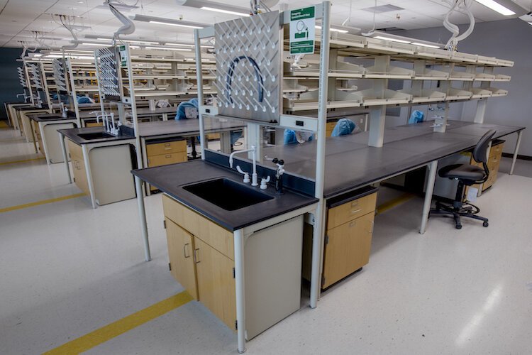 Laboratory spaces in USF's new medical school include the latest equipment designed for cutting-edge research.