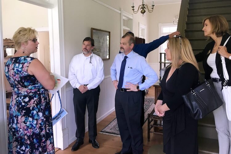 Hernando County Tourism and Development Manager Tammy Heon walks a group of Tampa History Center staff through the Chinsegut property.