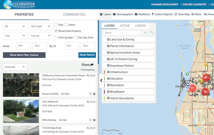 City of Clearwater's new enhanced web tools give easy access to property information.