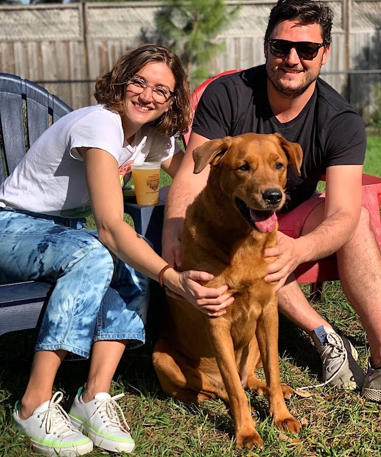 Oumie with her humans.
