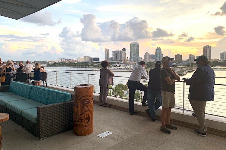 The view from the top level of the new St. Pete Pier.