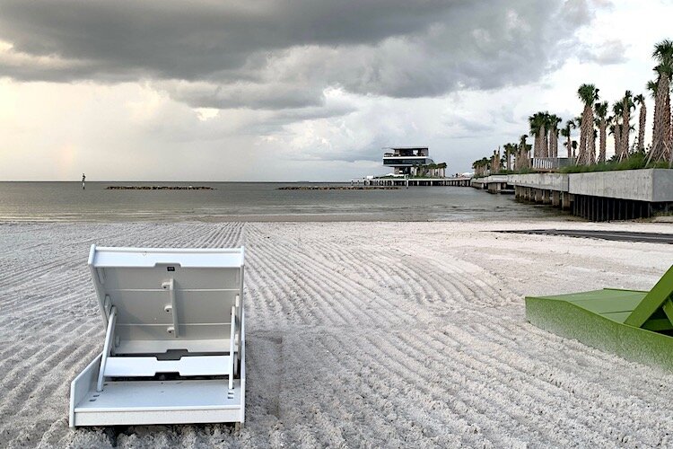 The new St. Pete Pier as seen from Spa Beach.