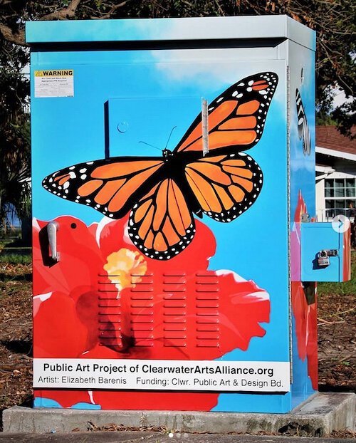 Elizabeth Barenis' artwork at Lakeview Road and Myrtle Avenue in Clearwater.