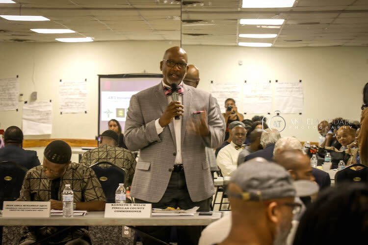 Pinellas County Commissioner Ken Welch speaks at one of the coalition's first organization sessions to outline priorities and discuss implementing strategies that helped launch St. Petersburg's CRA initiatives.