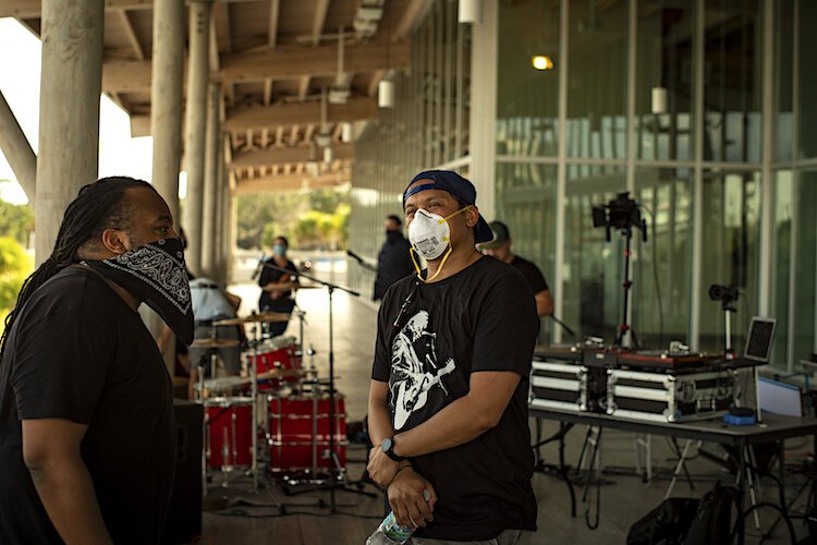 Bands gather in-person at undisclosed locations to produce their livestreams.