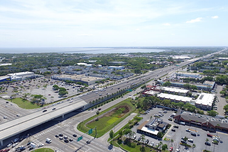The construction of flyovers, ramps, and different circulation patterns have improved traffic flow along U.S. 19.