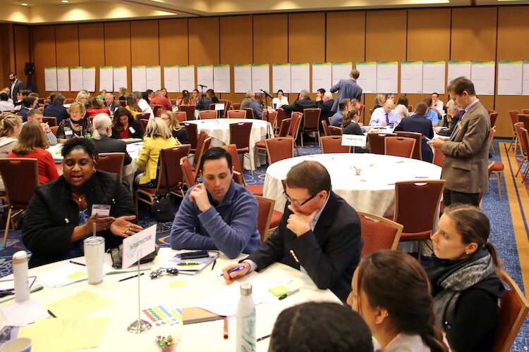 Attendees at the Global Climate Resiliency Summit in January 2020 before the pandemic started.