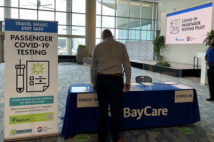 BayCare is offering COVID-19 testing for travelers at Tampa International Airport.