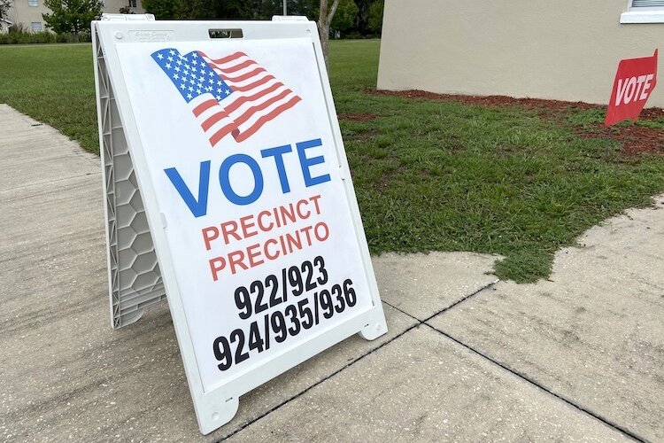 Each official polling place posts similar signage.