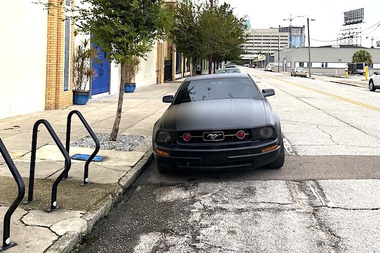 The City of Tampa has a hodgepodge of on-street and bicycle parking.