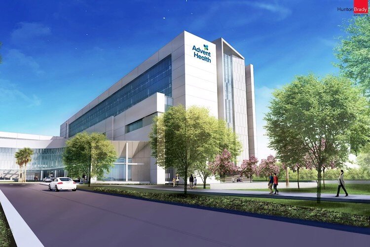 Artist's concept of new AdventHealth tower in Uptown.