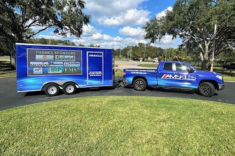 AmSkills Mobile Bootcamp unit for teaching manufacturing skills.