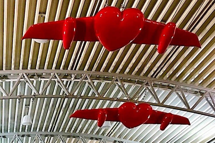 "Love'' artwork by Cuban artist Esterio Segura at Tampa International Airport.