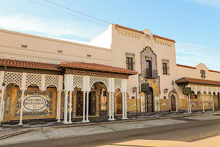 The original Columbia Restaurant in Ybor City is at the intersection of Seventh Avenue and 22nd Street.