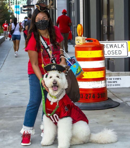 Even Tampa's 4-legged friends got dressed up for the occasion.