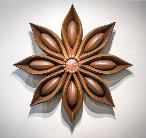 Mark Aeling, “Star Anise” sculpture, 24”x 24”x 4,” value $5,500
