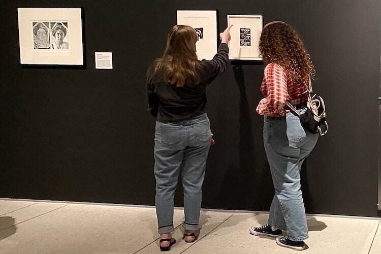 Many of the Tampa Museum of Art exhibits provoke discussion among visitors.