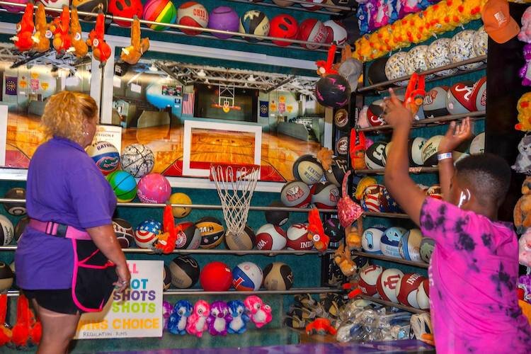Carnival games, outdoors and ample in variety, are a huge hit for kids and kids-at-heart visiting the annual Strawberry Festival.