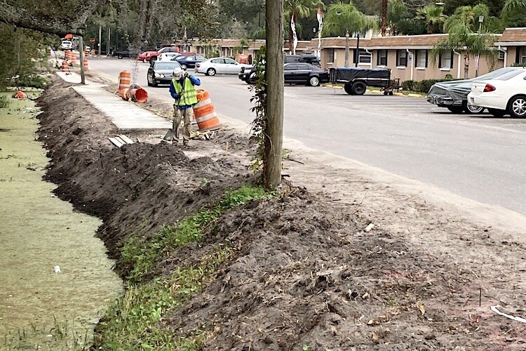 New sidewalks are being installed near 140th Street and 19th Avenue in North Tampa.