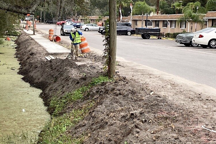 New sidewalks are being installed near 140th Street and 19th Avenue in North Tampa.